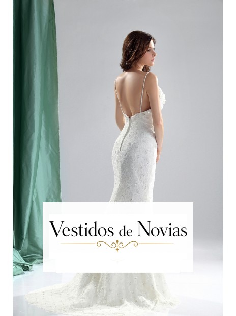 Vestido de tubo para novia.