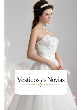 Vestido de novia tul y organza