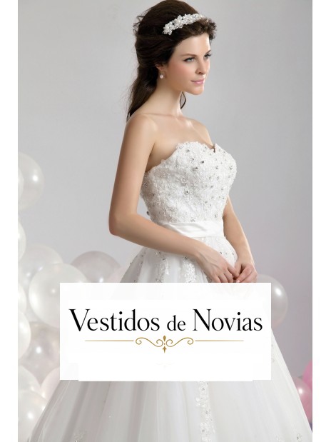 Vestido de novia tul y orgaza