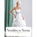 Vestido de novia en chifón.