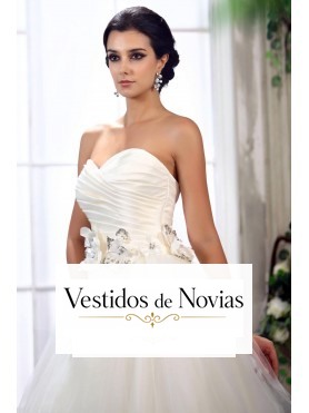 Vestido estilo princesa para novia.