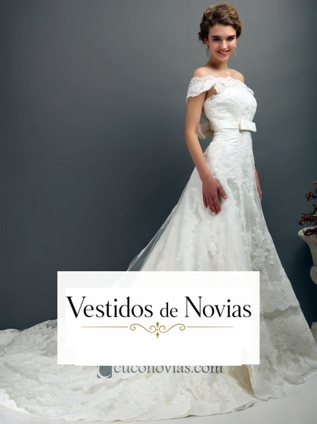 Vestido para novia de encaje.