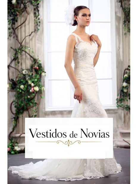 Vestido para novia de tubo.
