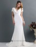 Vestido de novia de satén.