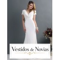 Vestido de novia de satén.