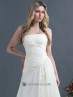 Vestido en satén y gasa para novia.