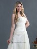 Vestido en satén y gasa para novia.