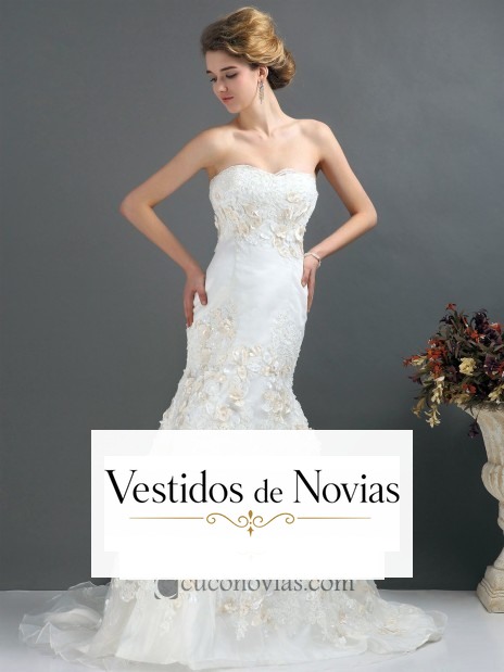 Vestido de novia corte sirena.