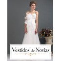 Vestido de novia en organdí.