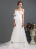 Vestido de novia en organdí.