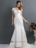 Vestido de novia mangas cortas.