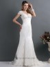 Vestido de novia mangas cortas.