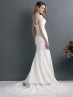 Vestido de novia mangas cortas.