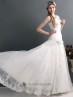 Vestido de novia tirantes bordados.
