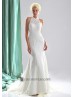 Vestido de novia escote halter.