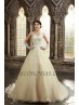 Vestido novia color champán