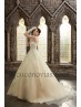 Vestido novia color champán