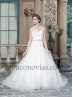Vestido novia cinturón de pedrería.
