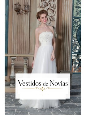 Bridal dress with embroidery.